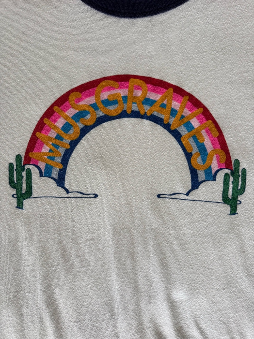 Kacey Musgraves Ringer Tee with Rainbow Graphic - Picture 2 of 3